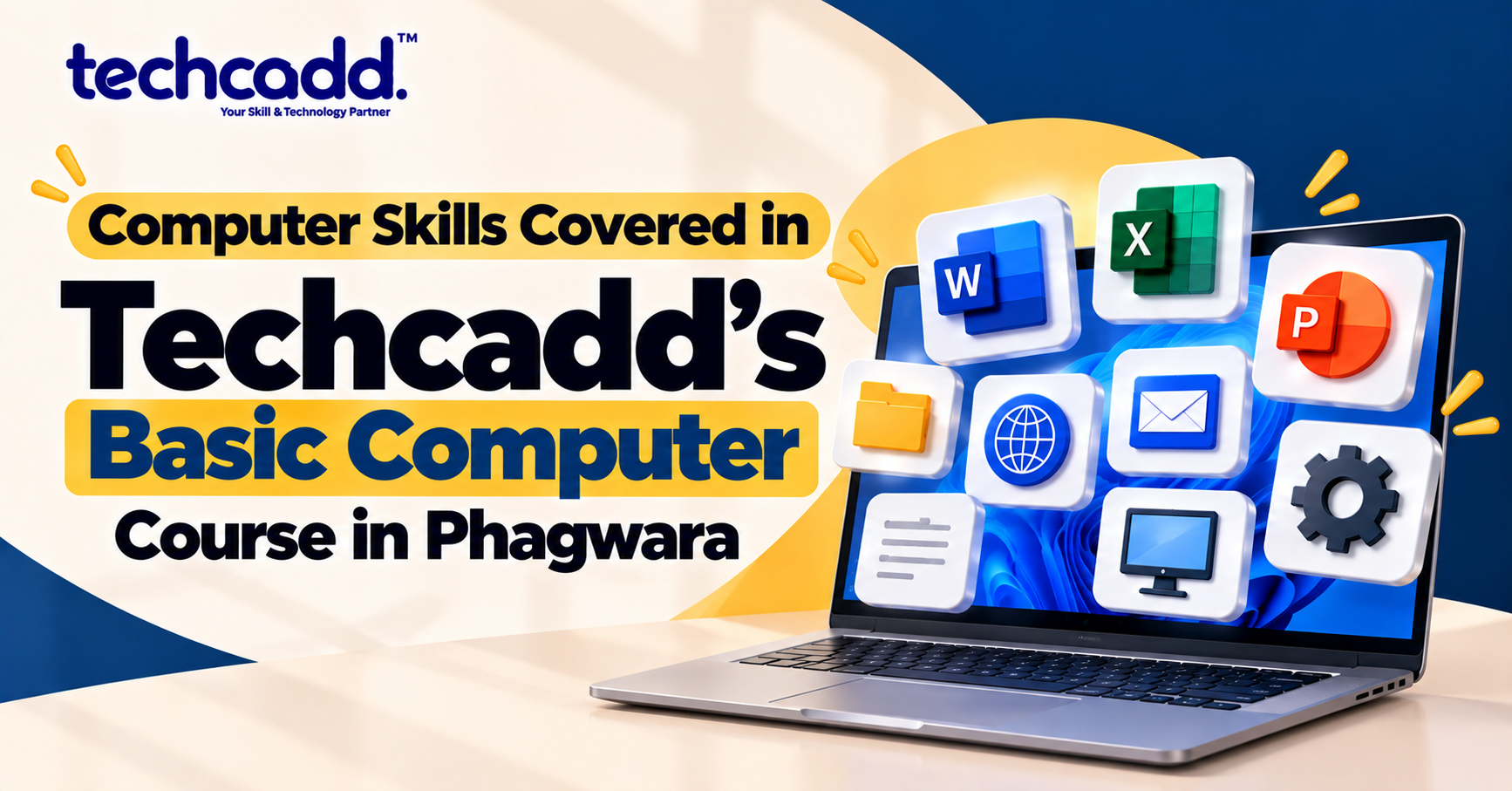 Computer Skills Covered in Techcadd's Basic Computer Course