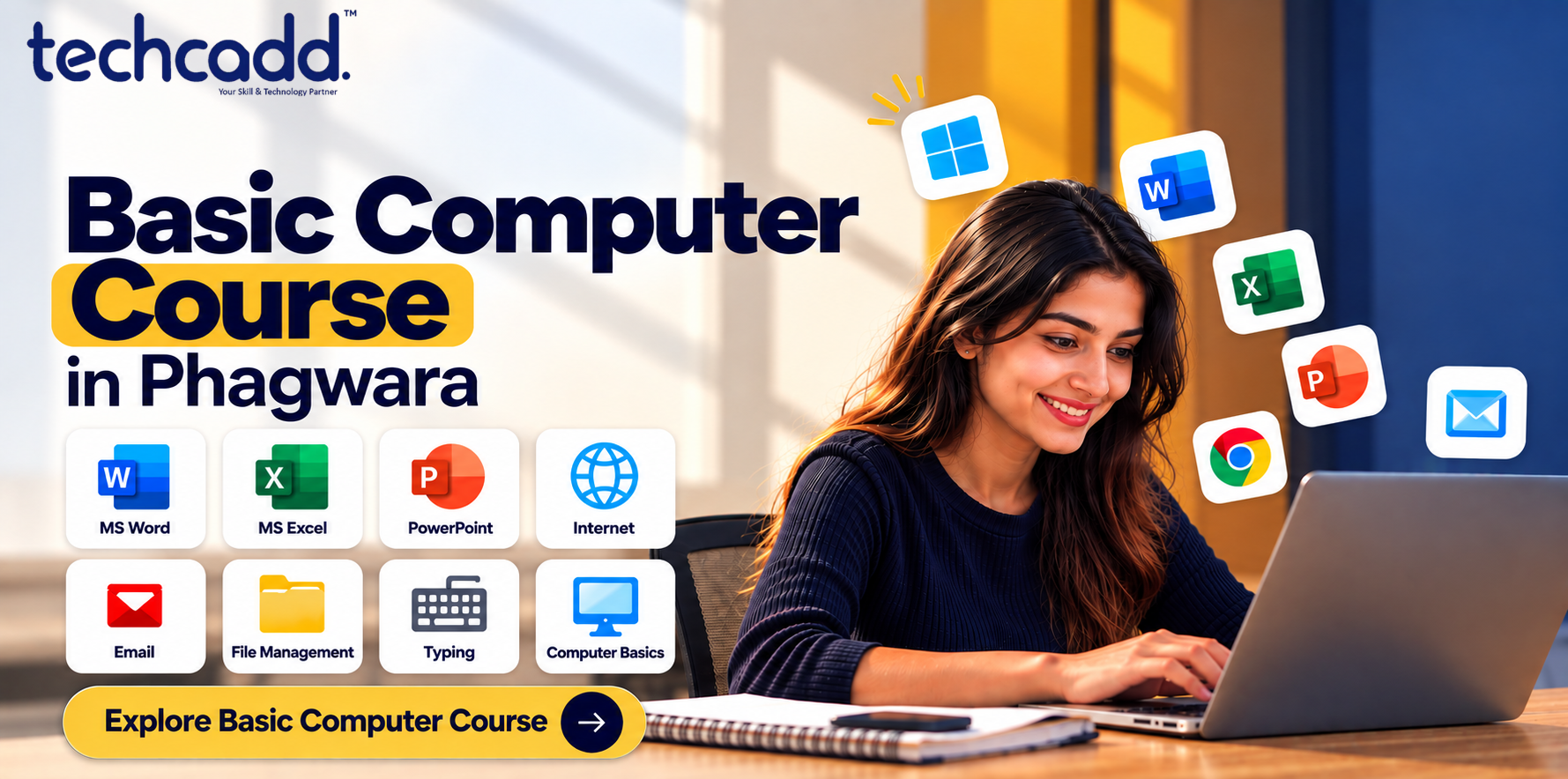 Basic Computer Course in Phagwara | Techcadd