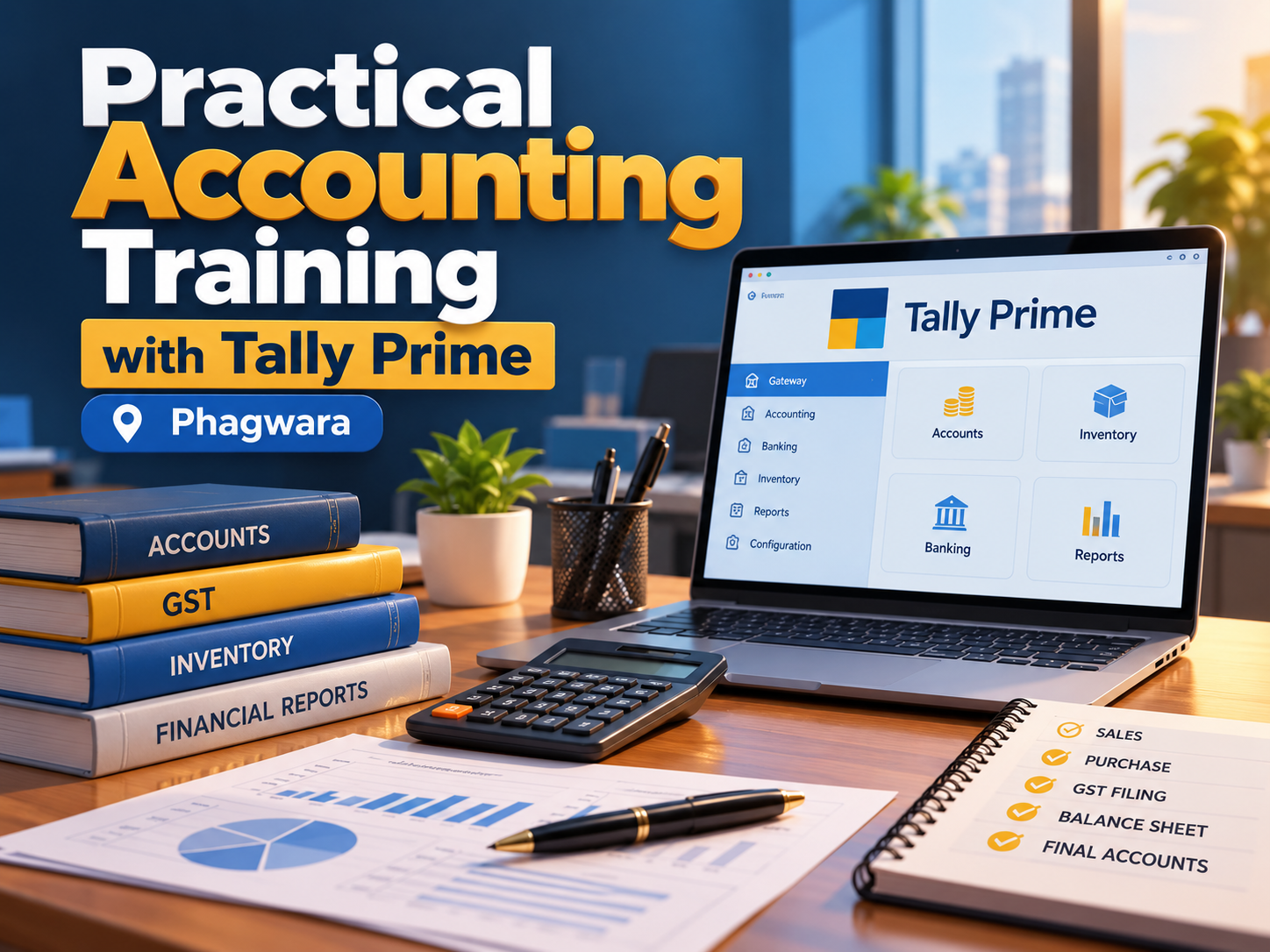 Practical Accounting Training with Tally Prime in Phagwara