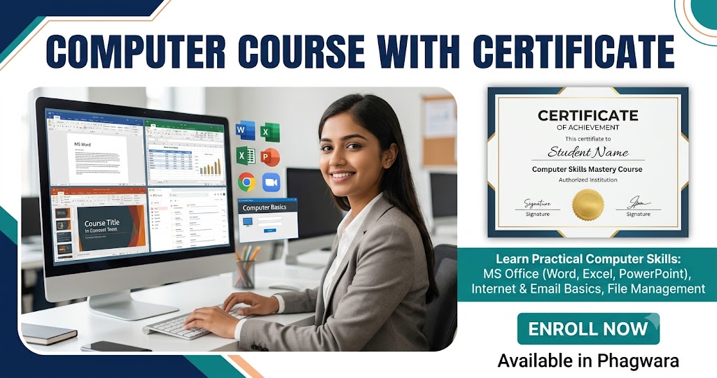 Computer Course With Certificate in Phagwara
